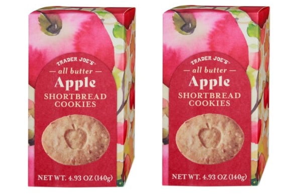 Trader Joe's Apple Shortbread Cookies - all butter - 4.93 oz  x 2 packs