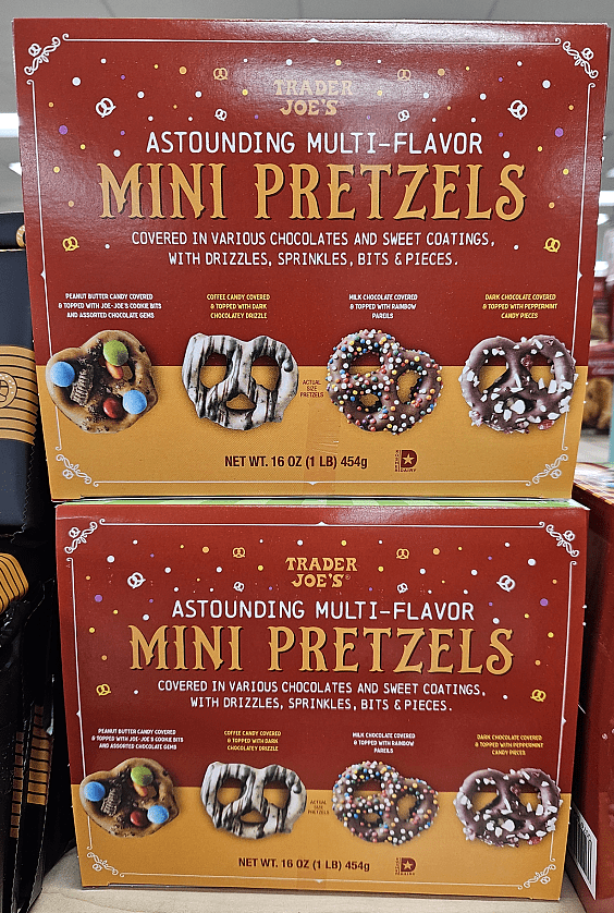 Trader Joe's Astounding Multi-Flavor Mini Pretzels 16oz 454g (2 Boxes)