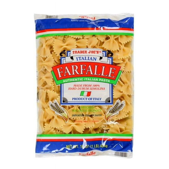 Trader Joes Authentic Italian Farfalle Pasta 1 Lb