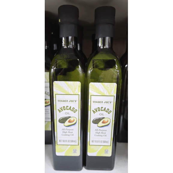 Trader Joe's Avocado Oil All-Purpose High Heat Cooking Oil 16.9fl oz 500ml (2 Bottles)