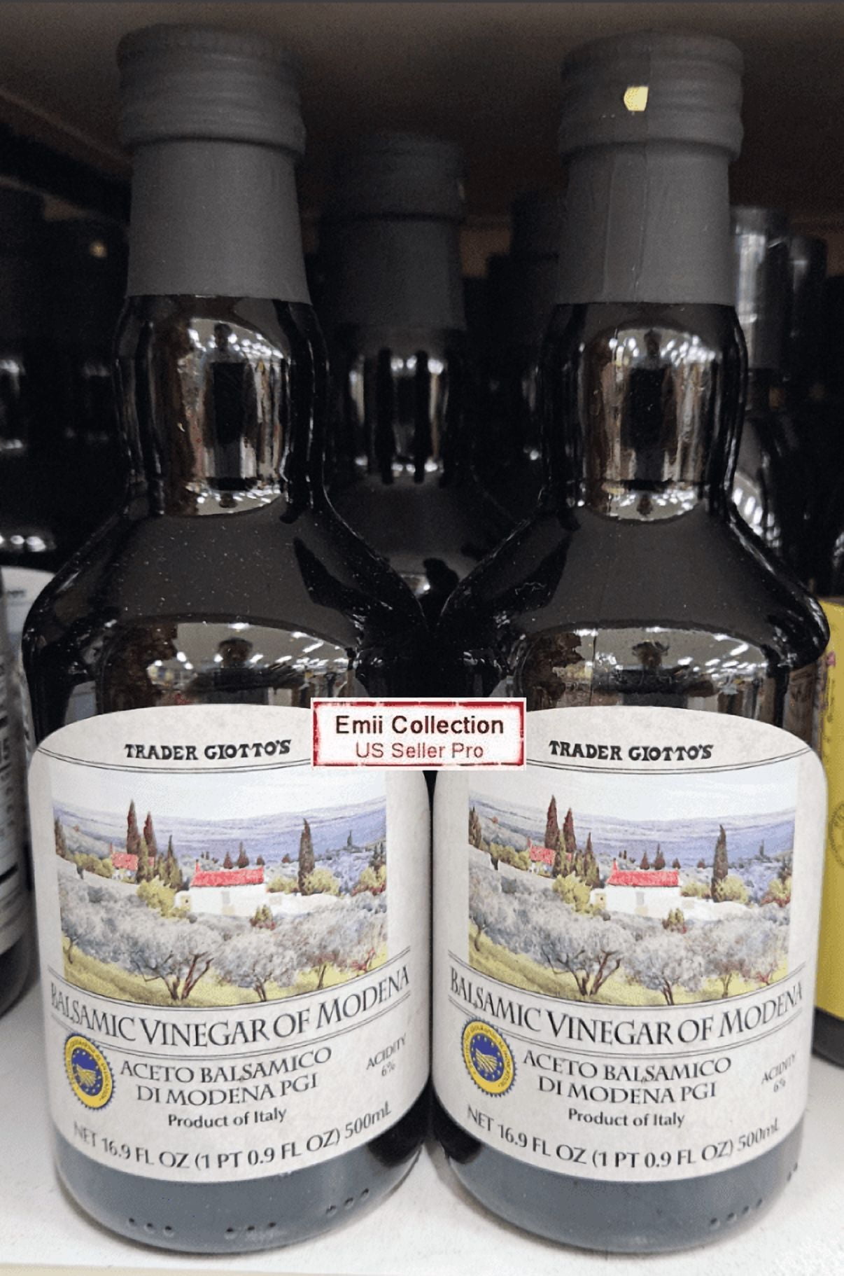 Trader Joe’s Balsamic Vinegar of Modena 6% Acidity 16.9fl oz 500ml (2 Bottles)
