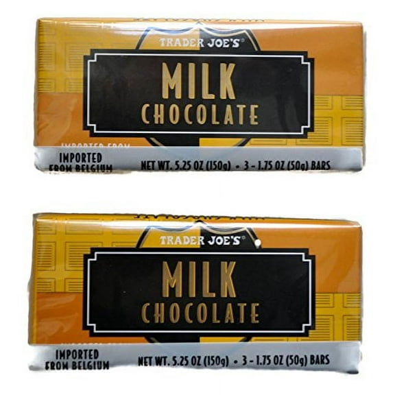 Trader Joe's Belgian Milk Chocolate Bars, 1.75oz , 2 piece ct