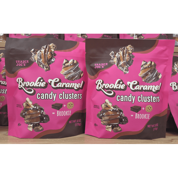 Trader Joe's Brookie Caramel Candy Clusters 6oz 170g (2 Bags)