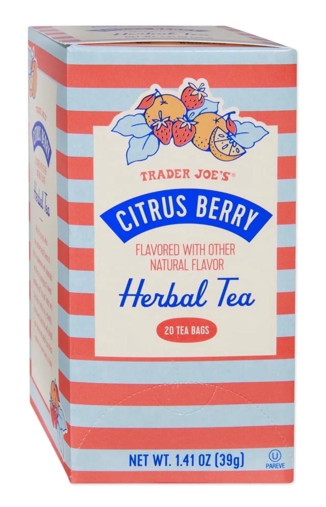 tomoblueberryです。 Trader Joe's Herbal Tea Bags, Citrus Berry Flavored, Caffeine-Free