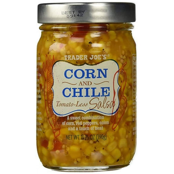 Trader Joe's Corn and Chile Tomato-less Salsa 13.75 oz jar, 1 Pack