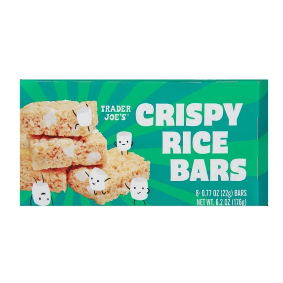 Trader Joe’s Crispy Rice Bars, Toasted Rice & Marshmallow Treats 6.2oz, Pack of 1
