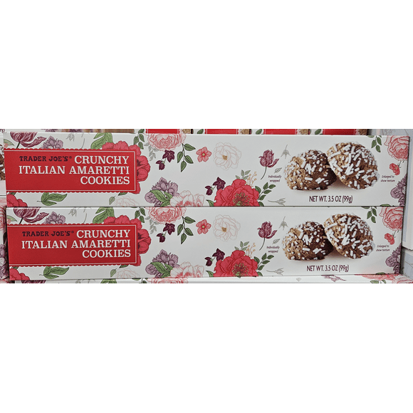 Trader Joes Crunchy Italian Amaretti Cookies 3.5oz 99g (2 Boxes)