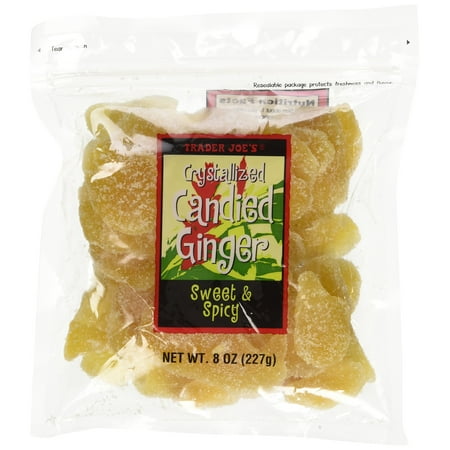 Trader Joe's Crystallized Candied Ginger (8 Oz.) 8 Ounce (Pack of 1)
