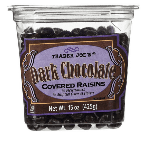 Trader Joe's Dark Chocolate Covered Raisins 15 oz