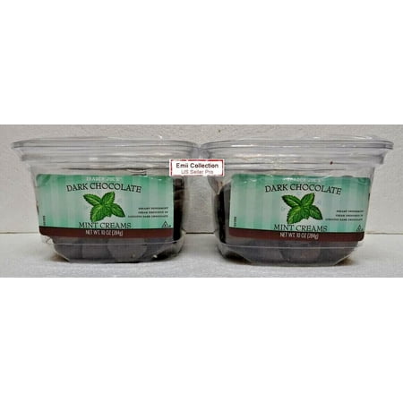 Trader Joe's Dark Chocolate Mint Creams 10oz 284g (2 Tubs)