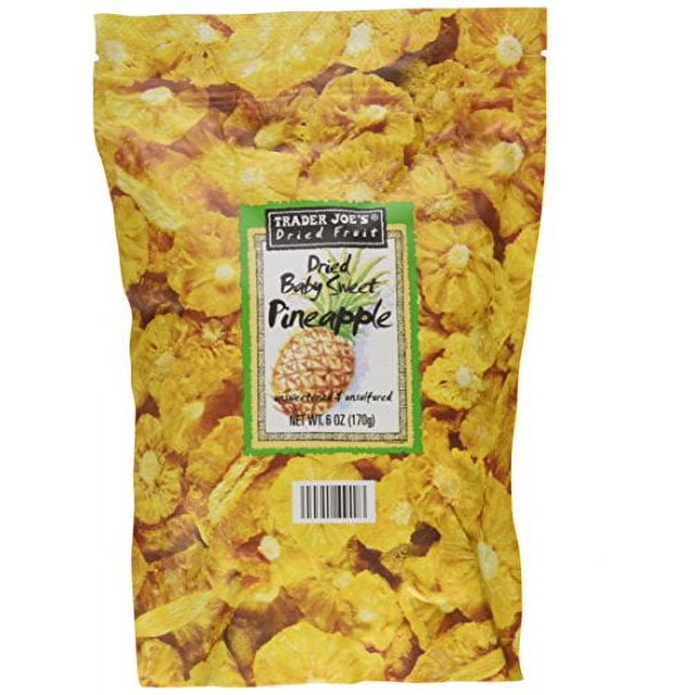 Trader Joe's Dried Baby Sweet Pineapple, unsweetened & unsulfured, 6