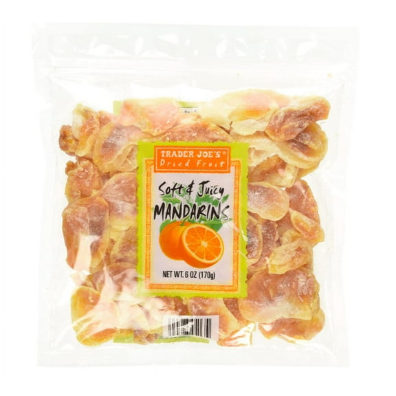 Trader Joe's Dried Fruit Soft & Juicy Mandarins 6 Oz, (Pack of 5)