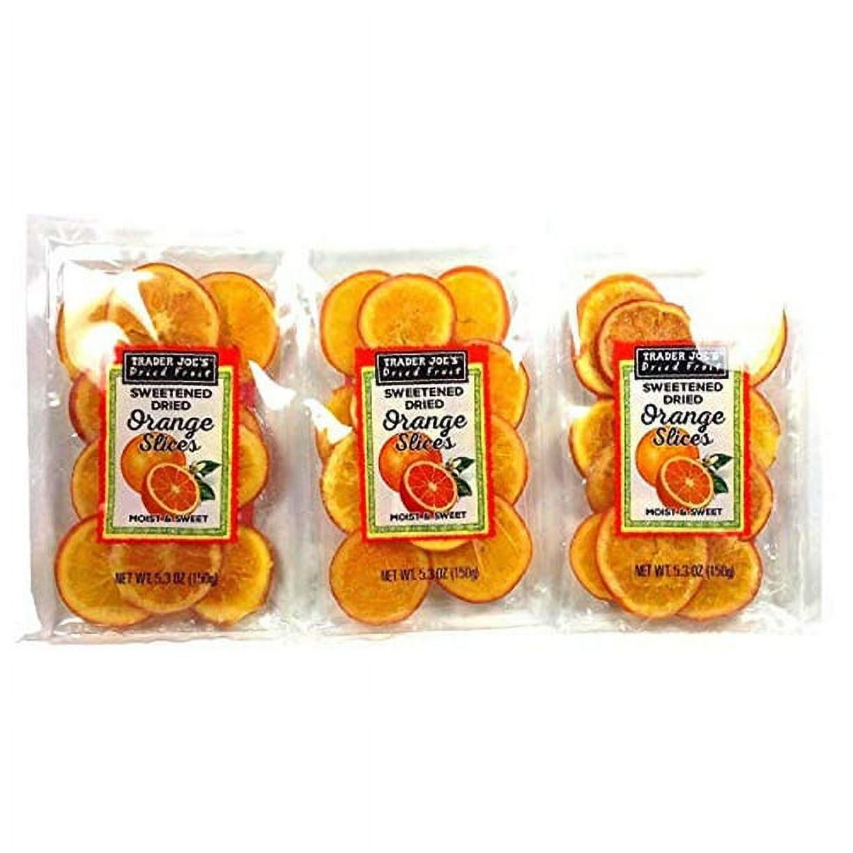Trader Joe's Dried Fruit Sweetened Dried Orange Slice 5.3oz 150g X 3