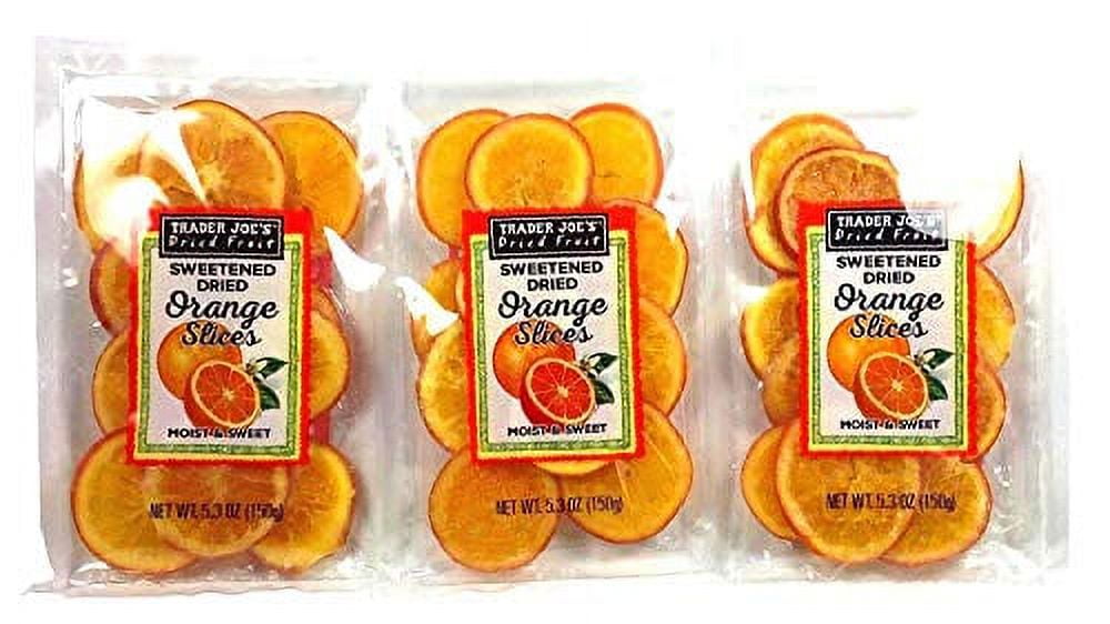 Trader Joe's Dried Fruit Sweetened Dried Orange Slice 5.3oz 150g X 3