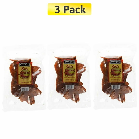 Trader Joe's Dried Mangoes with Chile Spice | Flavorful Snack | 8 oz