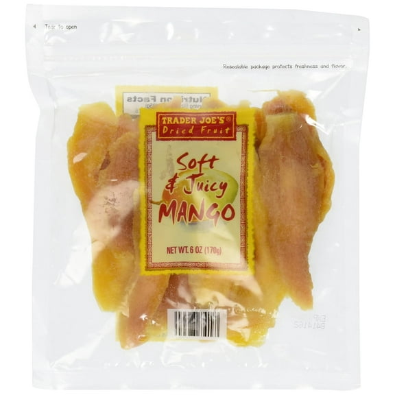 Trader Joe's Dried Thai Mango Soft & Juicy Fruit 6 oz (Pack of 1)