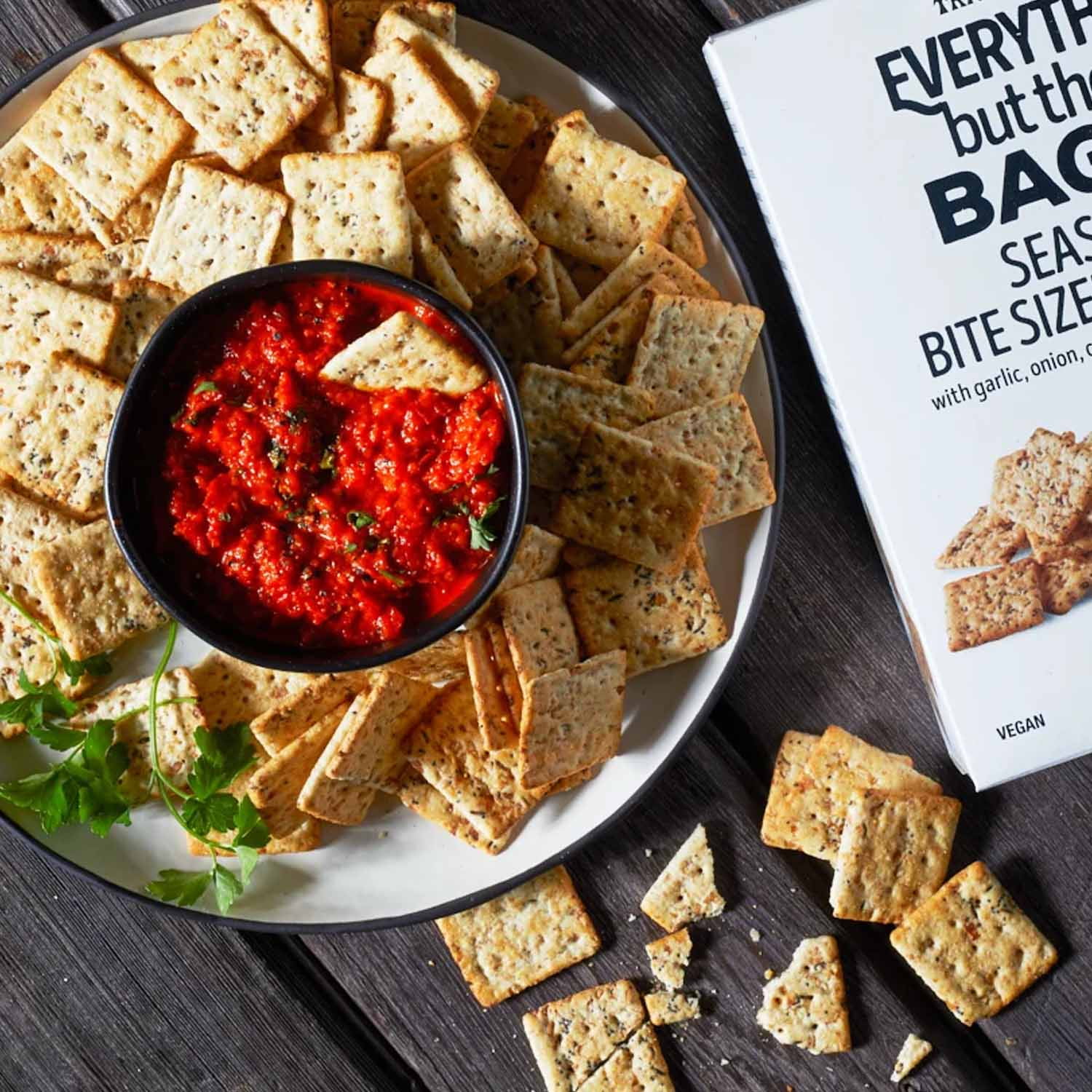 trader joe's bite size everything crackers