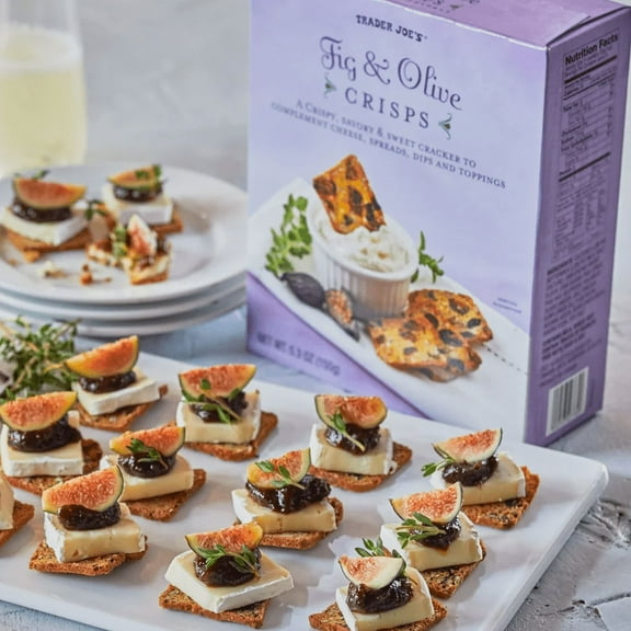 Trader Joe's Fig & Olive Crisps For Sweet Snack (5.3 Oz)