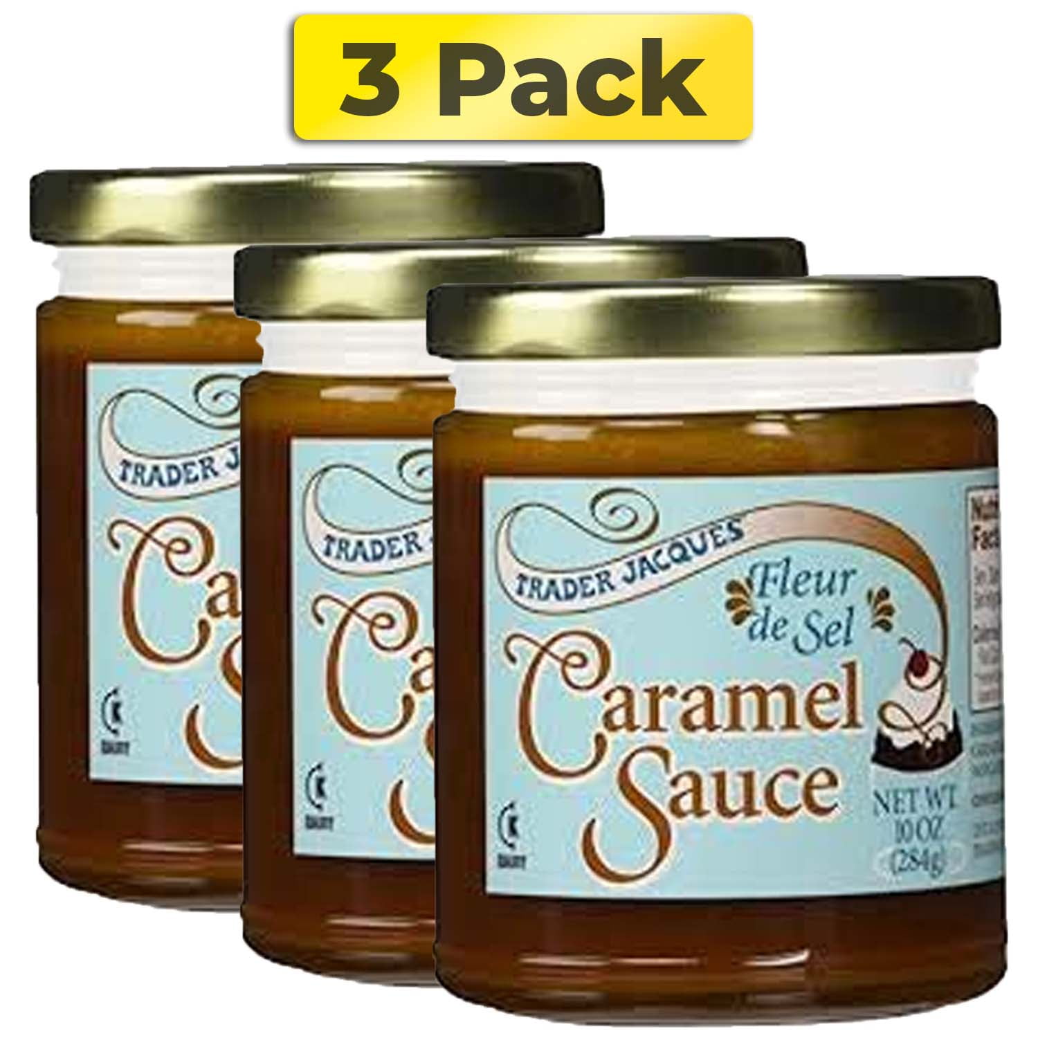 Trader Joe's Fleur de Sel Caramel Sauce, Caramel Drizzle, Sauce Dip