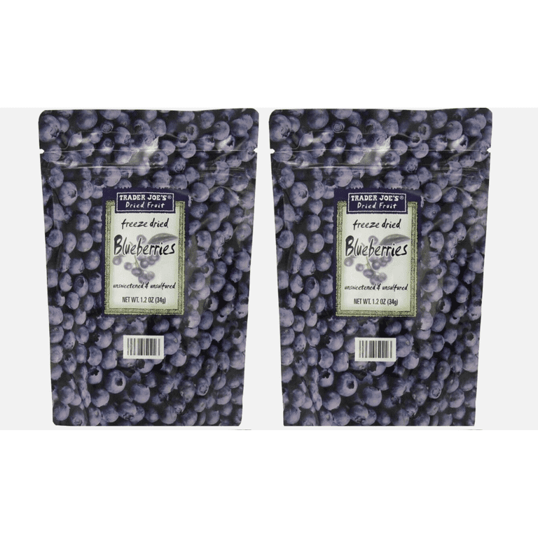Trader Joe's Vegan Freeze Dried Blueberries (Pack of 2