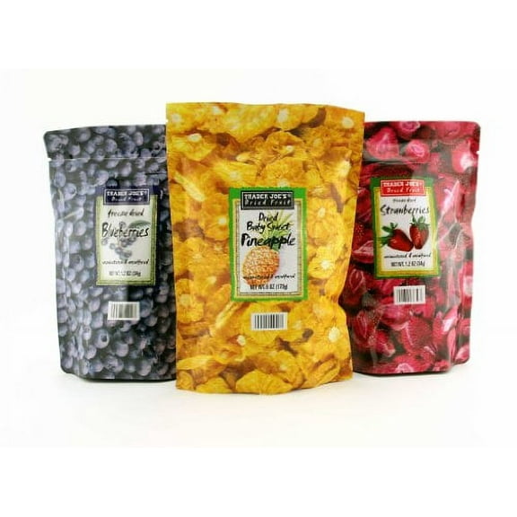 Trader Joe's Freeze Dried Fruit Assortment (Blueberries, Strawberries,Pineapple)