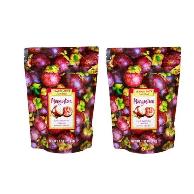 Trader Joe's Freeze Dried Mangosteen 1.51 oz, 2 bags