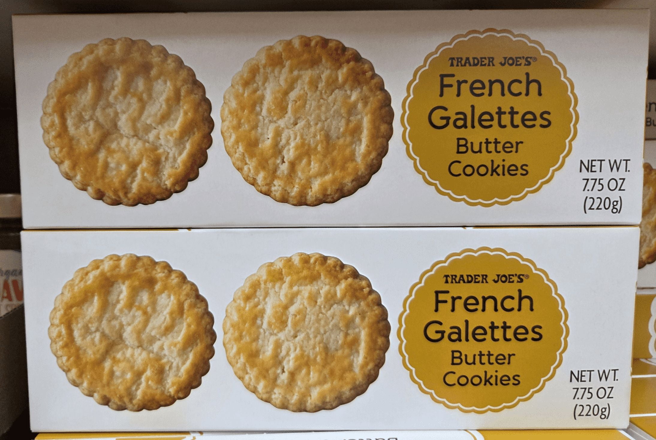 Trader Joe's French Galettes Butter Cookies 7.75oz 220g (2 Boxes)