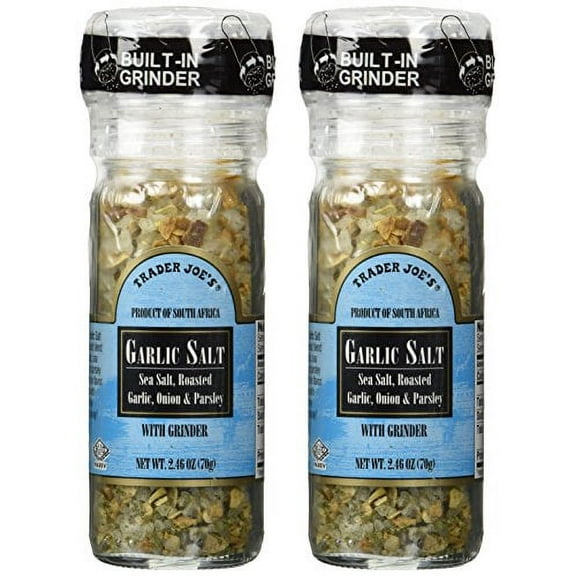 Trader Joe's Garlic Salt with Grinder, 2-Pack