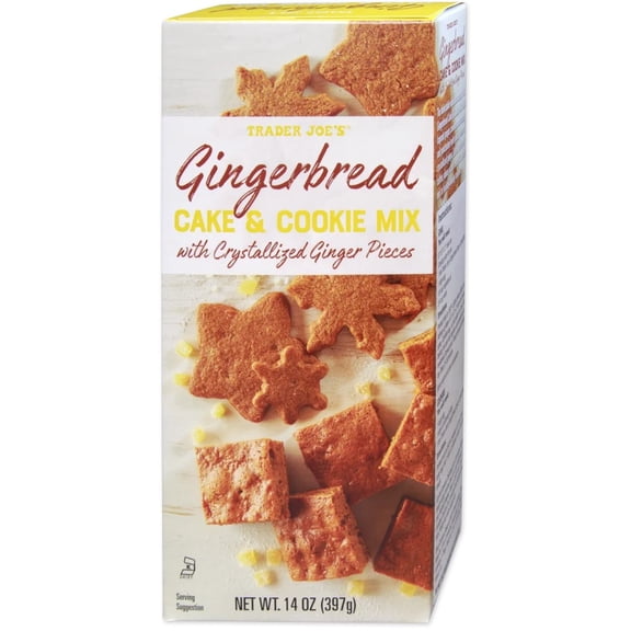 Trader Joe's Gingerbread Cake & Cookie Mix with Crystallized Ginger Pieces, 14 Oz