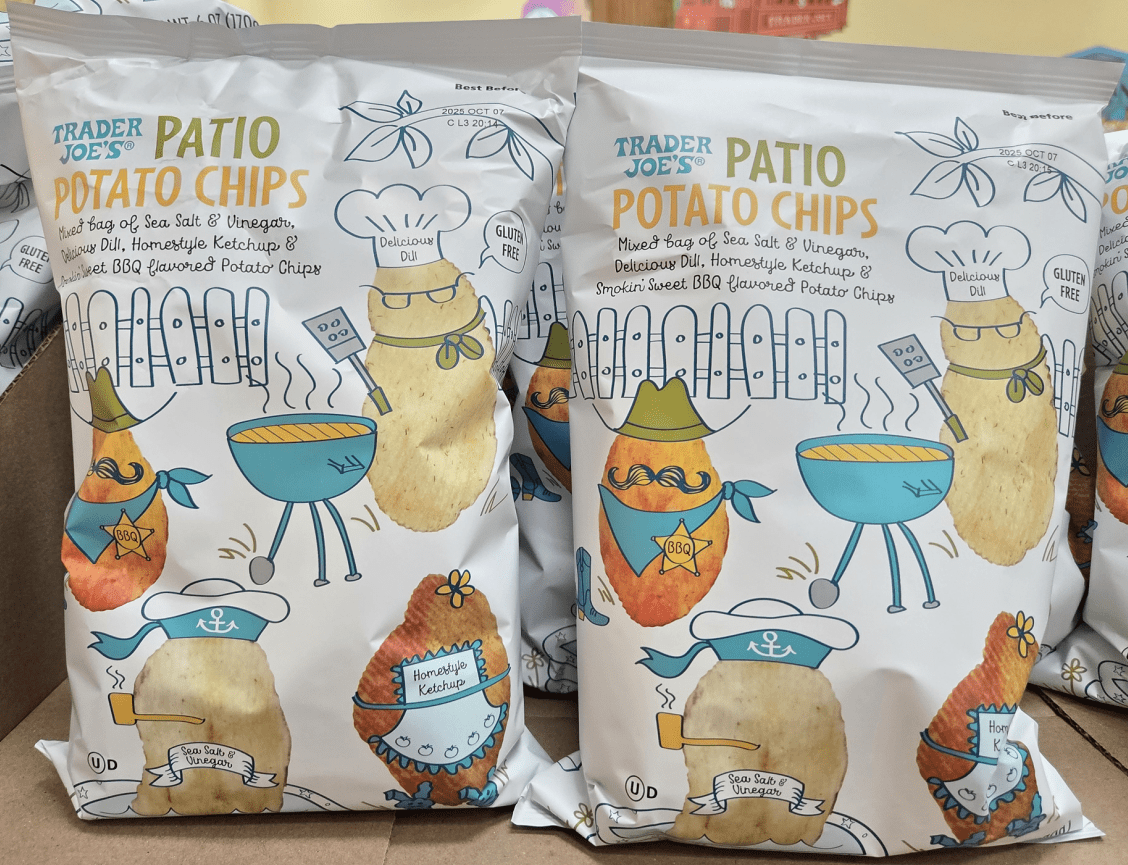 Trader Joe's Gluten Free Patio Potato Chips 6oz 170g (2 Bags)