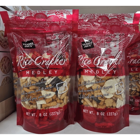 Trader Joe's Gluten Free Rice Cracker Medley 8oz 227g (2 Bags)