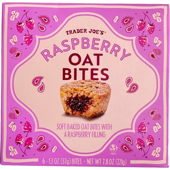 Trader Joe's Gluten Free Soft Baked Raspberry Oat Bites (7.8 oz)