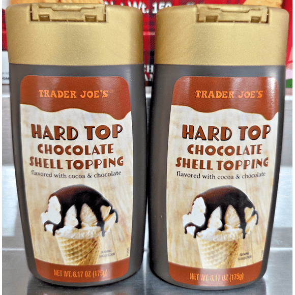 Trader Joe's Hard Top Chocolate Shell 6.17oz 175g (2 Jars)
