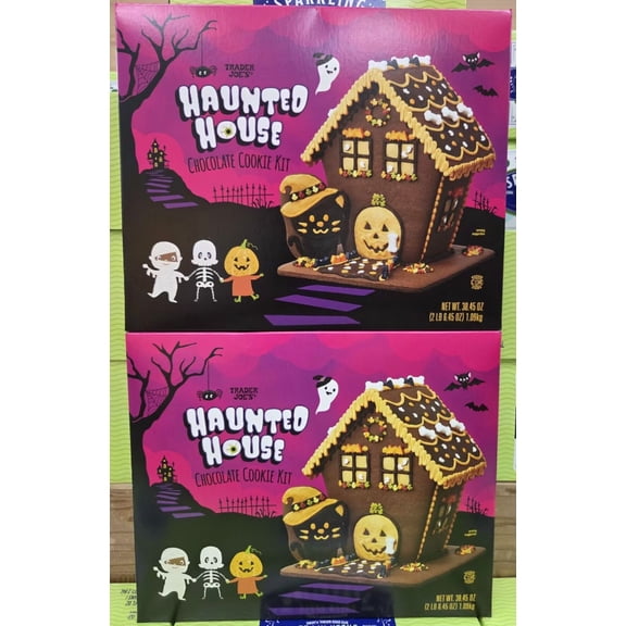 Trader Joe's Haunted House Chocolate Cookie Kit 38.45oz 1.09kg (2 Boxes)