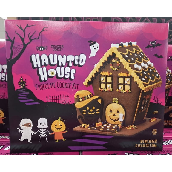 Trader Joe's Haunted House Chocolate Cookie Kit 38.45oz 1.09kg (Single Box)