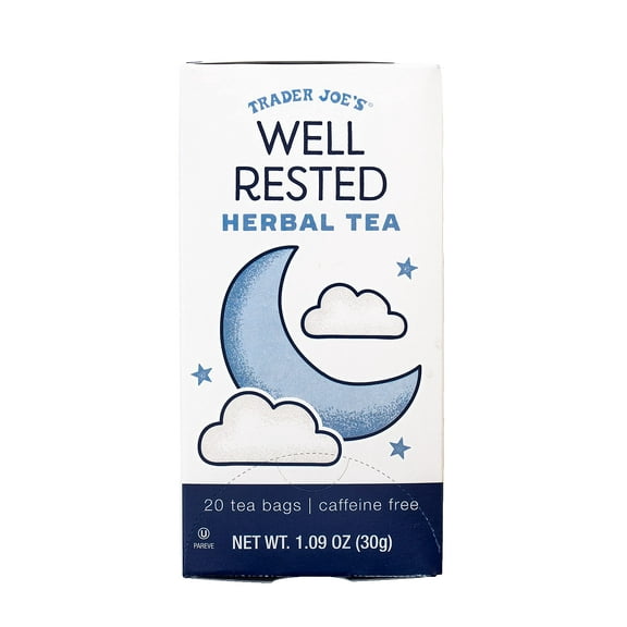 Trader Joe's Herbal Tea Well Rested No Caffeine 20 Bags