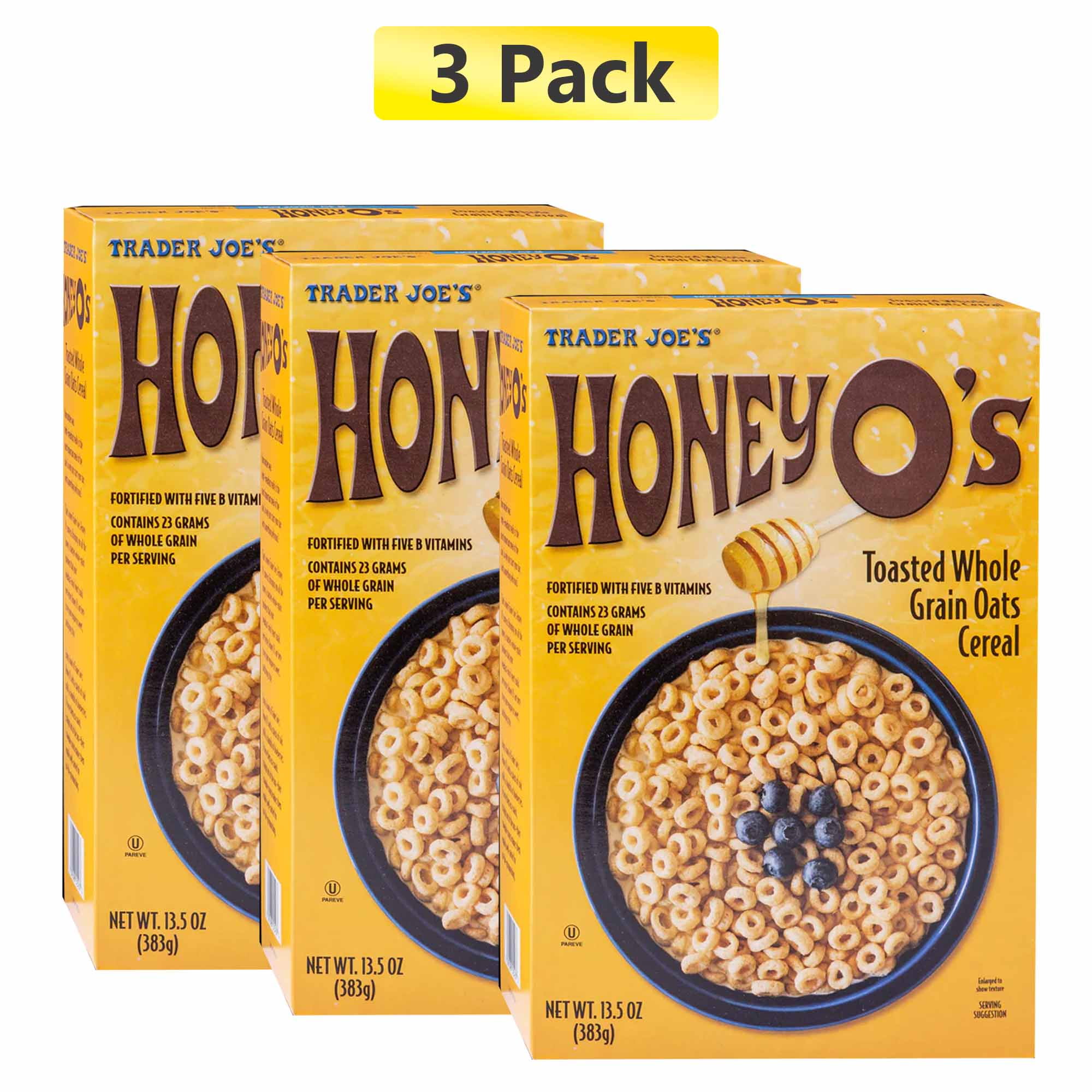 Trader Joe's Honey Nut O's Toasted Whole Grain Oats Cereal, 13.5 oz Box