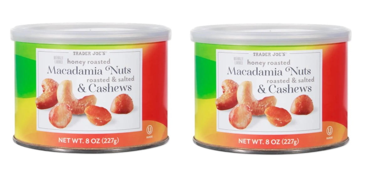 Trader Joe's Honey Roasted Macadamia Nuts & Cashews, NET WT 8oz, 2 counts