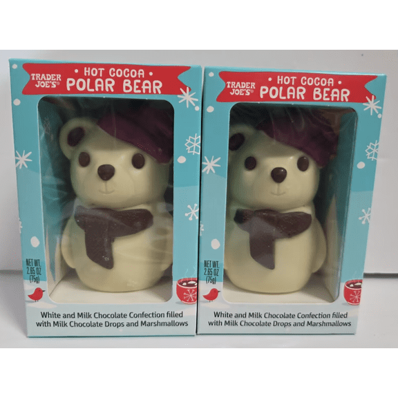 Trader Joe's Hot Cocoa Polar Bear 2.65oz 75g (2 Boxes)