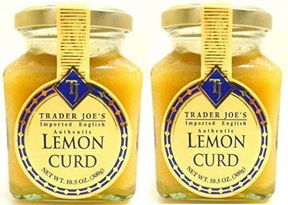 Trader Joe's Imported English Authentic Lemon Curd Great On Breakfast Goods, As A Dessert Topping, As A Filling For Tarts ,Pastries,(Pack Of 2)