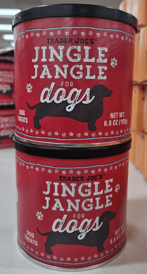 Trader Joe's Jingle Jangle for Dogs Treats 6.8oz 192g (2 Cans)