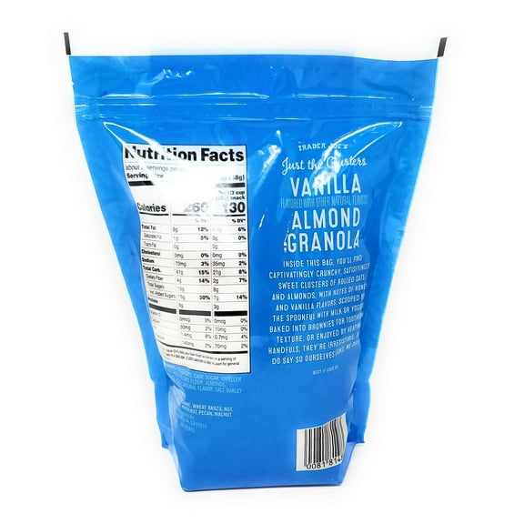 Trader Joe's Just AJH3the Clusters Vanilla Almond Granola Net Wt. 16 Oz - Pack of 1