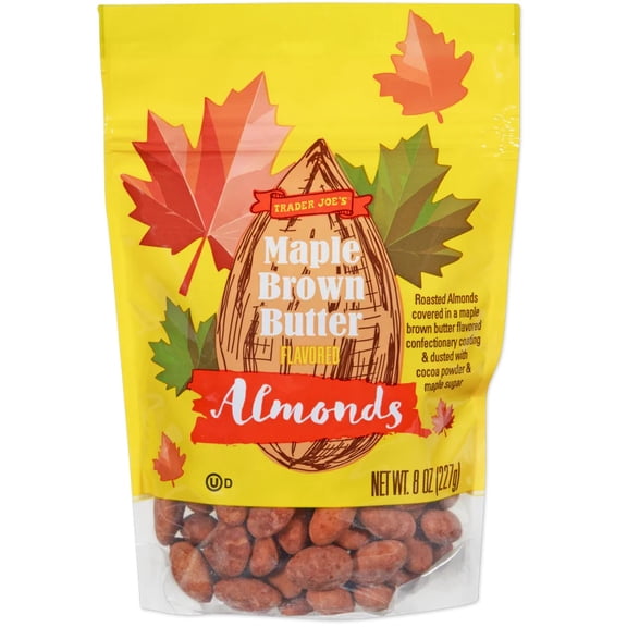 Trader Joe's Maple Brown Butter Flavored Roasted Almonds with Cocoa Powder & Maple Sugar, 8 oz
