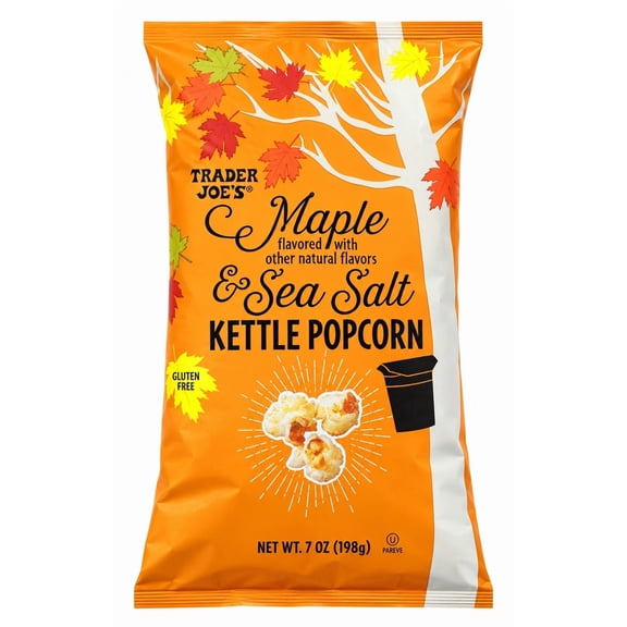 Trader Joe's Maple & Sea Salt Crunchy Kettle Popcorn, 7oz 1 Pack