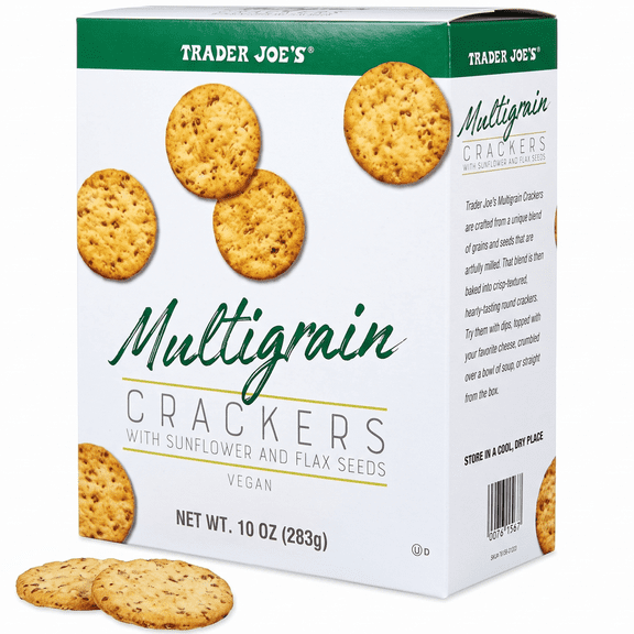 Trader Joe's Multigrain Crackers, Good Source of Fiber, 10 oz