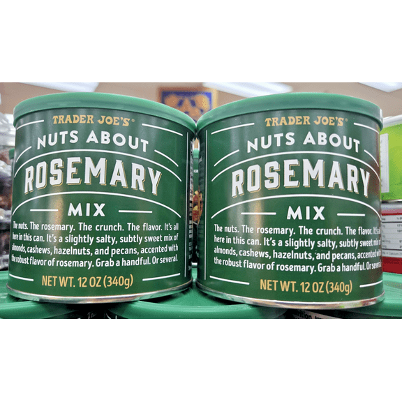Trader Joe's Nuts About Rosemary Mix 12oz 340g (2 Cans)