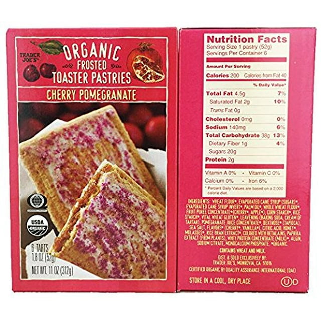 Trader Joe’s Organic Frosted Toaster Pastries Cherry Pomegranate (2