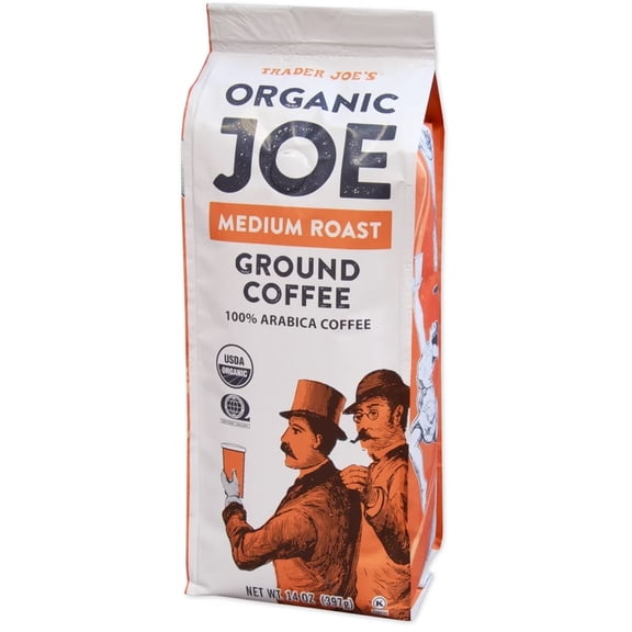 Trader Joe's Organic Joe Ground Coffee, Medium Roast, USDA Organic, 100% Arabica, 14 oz