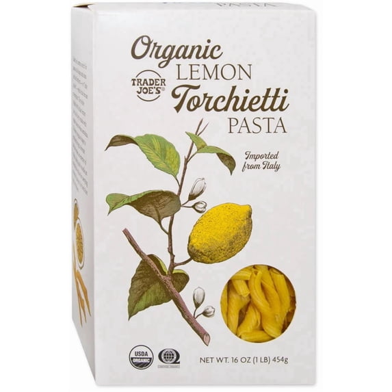 Trader Joe's Organic Lemon Torchietti Pasta, Imported from Italy, 16 oz