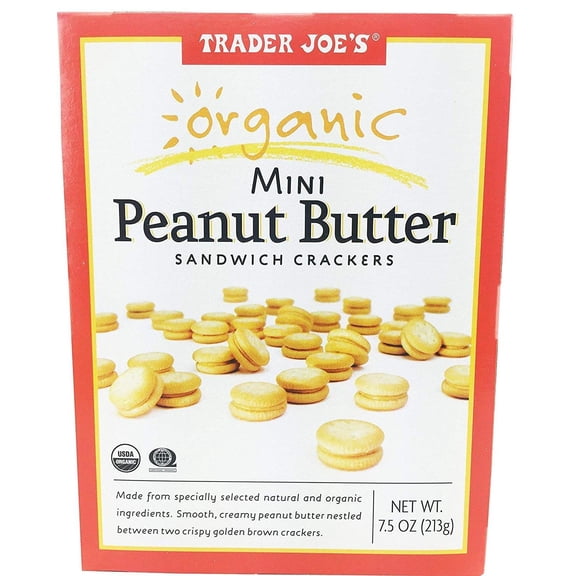Trader Joe's Organic Mini Peanut Butter Sandwich Crackers - PACK OF 2